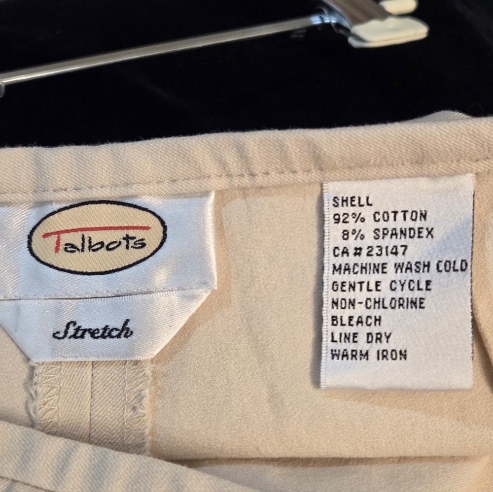 Talbots Ladies Light Cream Slacks